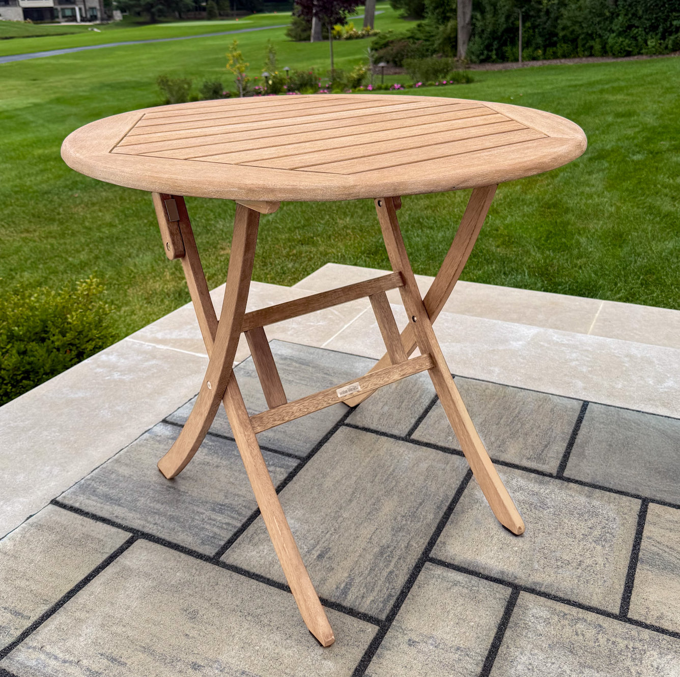 Suki 30'' Fliptop Outdoor Bistro Table, Wheat