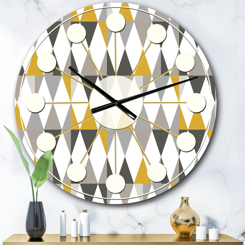 Horloge murale Diamond Mid-Century, Surdimensionné