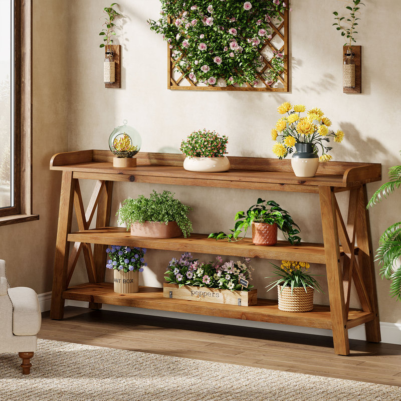 63cm Solid Wood Console Table
