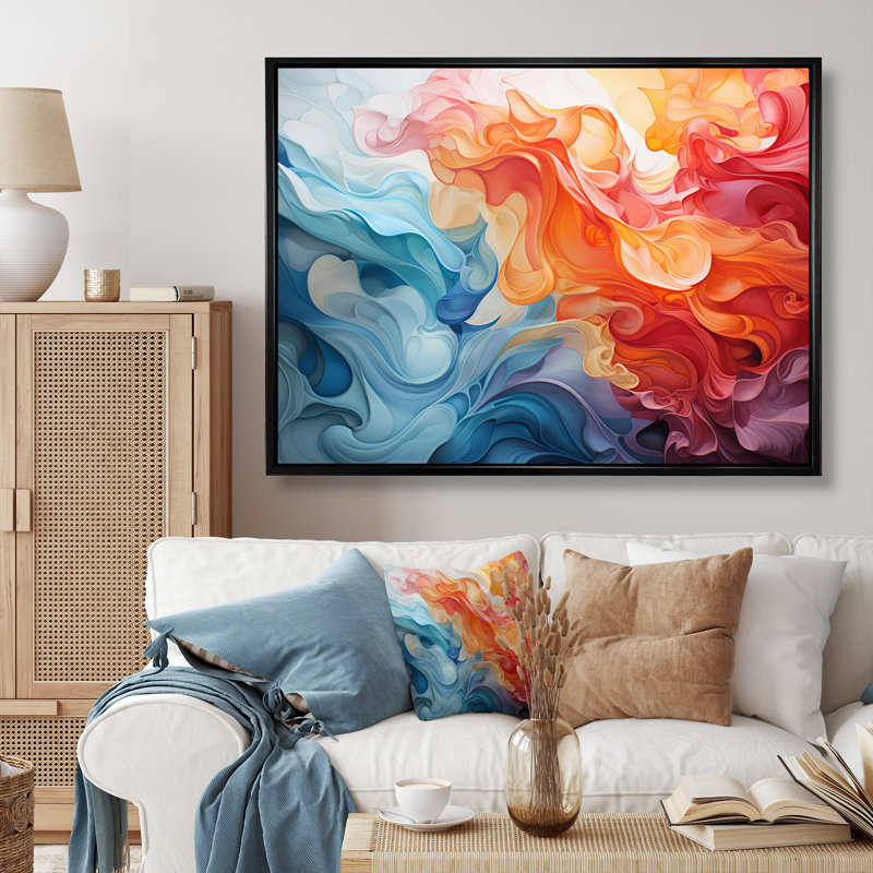 Opt Harmonic Balance III - reproduction sur toile, Cadre flottant noir, H 24 po x l 32 po x P 1 po
