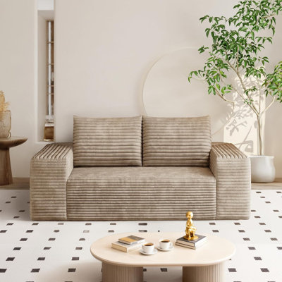 Boneless Cloud Couch, Boneless Couch in a Box, Comfy Deep Seat Sofa with Memory Foam, Pillows and Wide Armrests, Modern Small Couches for Small Spaces, No Assembly