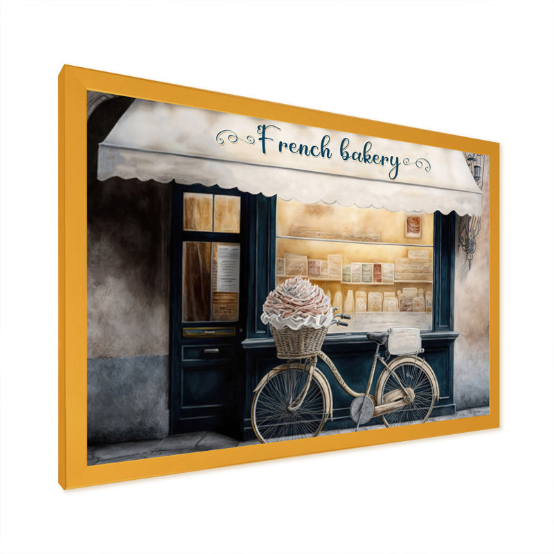 «Bicycle in Front a French Bakery IV», reproduction sur toile, H 30 po x l 40 po x P 1,5 po