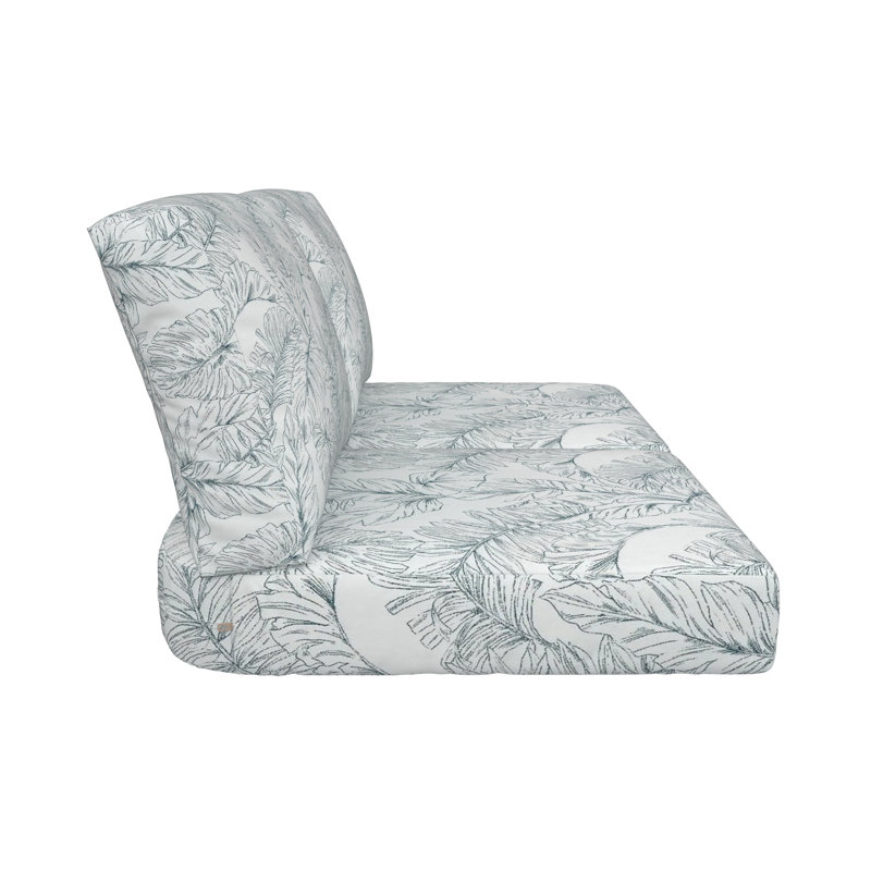 Coussins de siège et de dossier 6 pouces Sunbrella Premium (ensemble de 2), Sunbrella® Calm Laurel