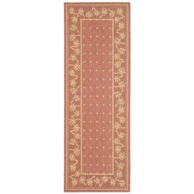 Tapis d'intérieur / extérieur à motif floral Lueck