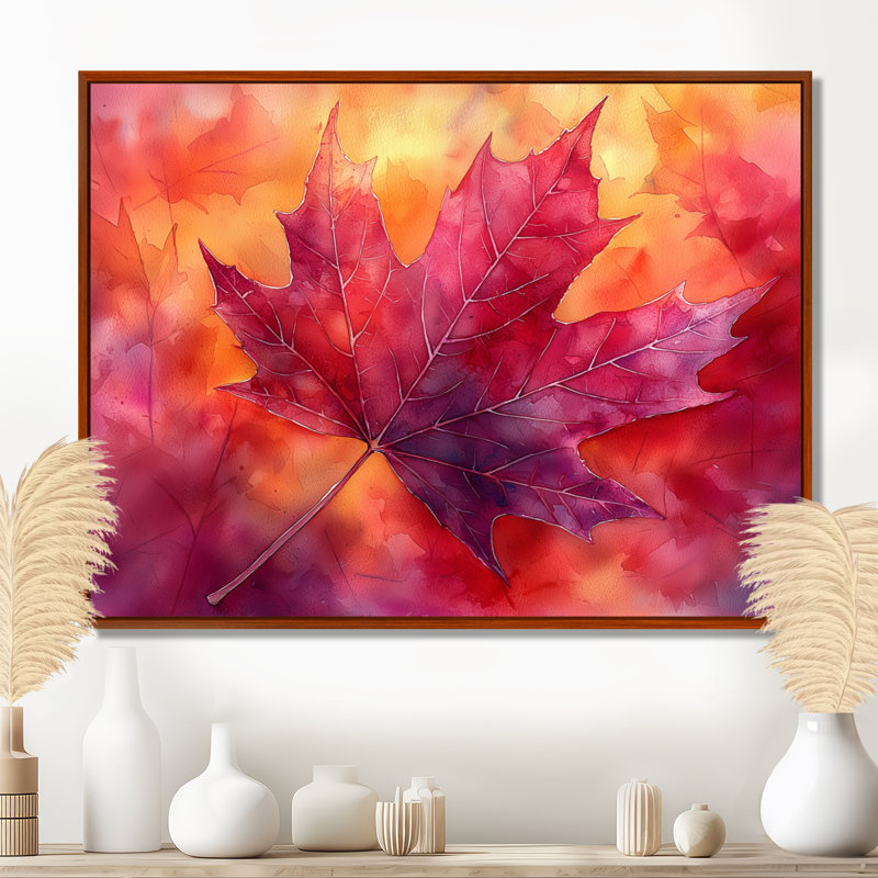 Isayiah - Floral Large Wall Art, H 34 po x l 44 po, Brun, Impression encadrée flottante