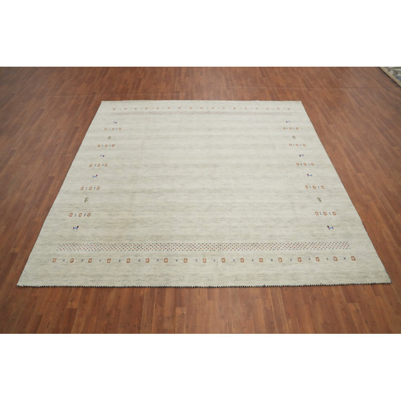 Tribal Gabbeh Style Square Area Rug 10x10