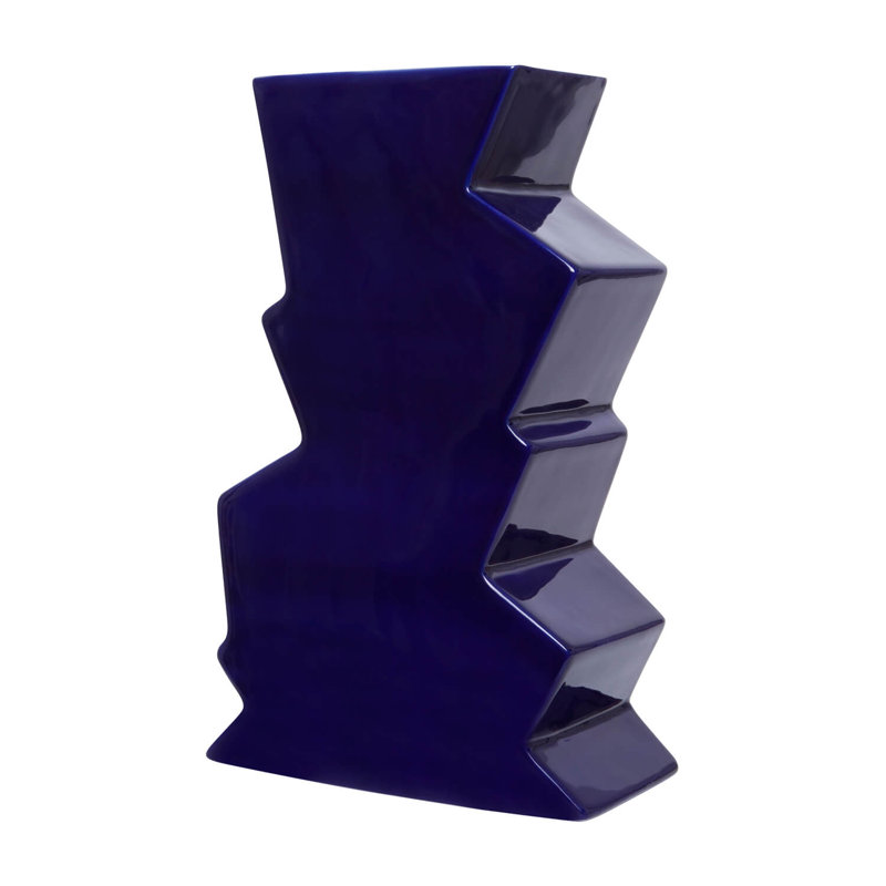 Viso Jazz Porcelain Vase 0202, Navy