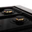 ZLINE Autograph 36 po. Cuisinière à double carburant en acier satiné avec accents noir et or