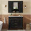 Meuble-lavabo de 36 po avec lavabo, meuble-lavabo moderne autoportant avec tiroirs à fermeture en douceur et plateau basculant, meuble-lavabo simple avec rangement et armoire-miroir assortie-198905842