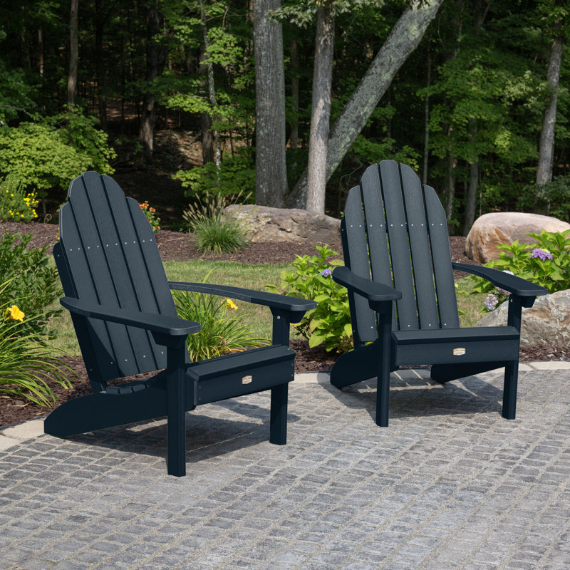 Chaise Adirondack résistante aux intempéries Hintz, Bleu fédéral