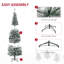 Arbre de Noël artificiel mince enneigé 6 pi avec branches réalistes et 492 pointes