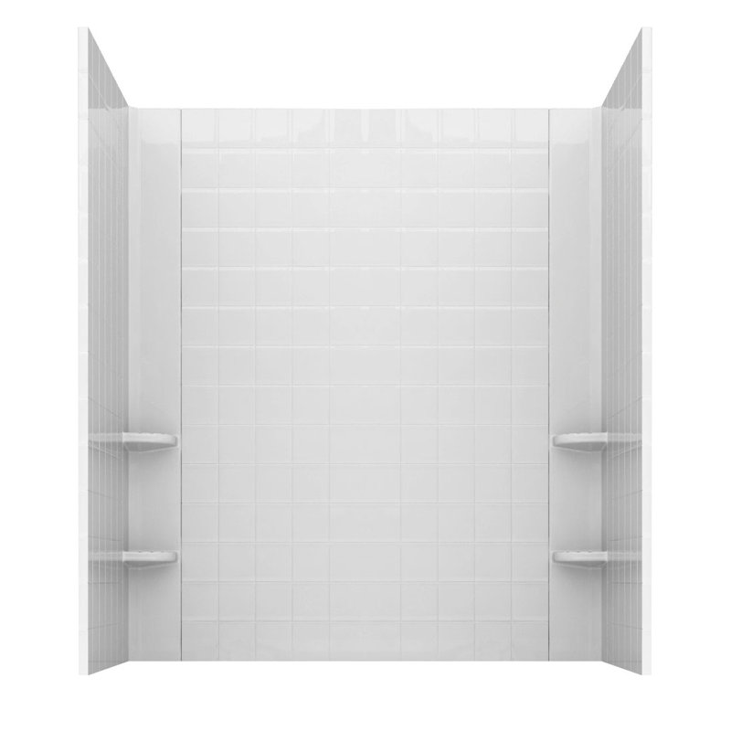 Catalina White Acrylic Walk-In Air Bathtub with Chrome Faucet