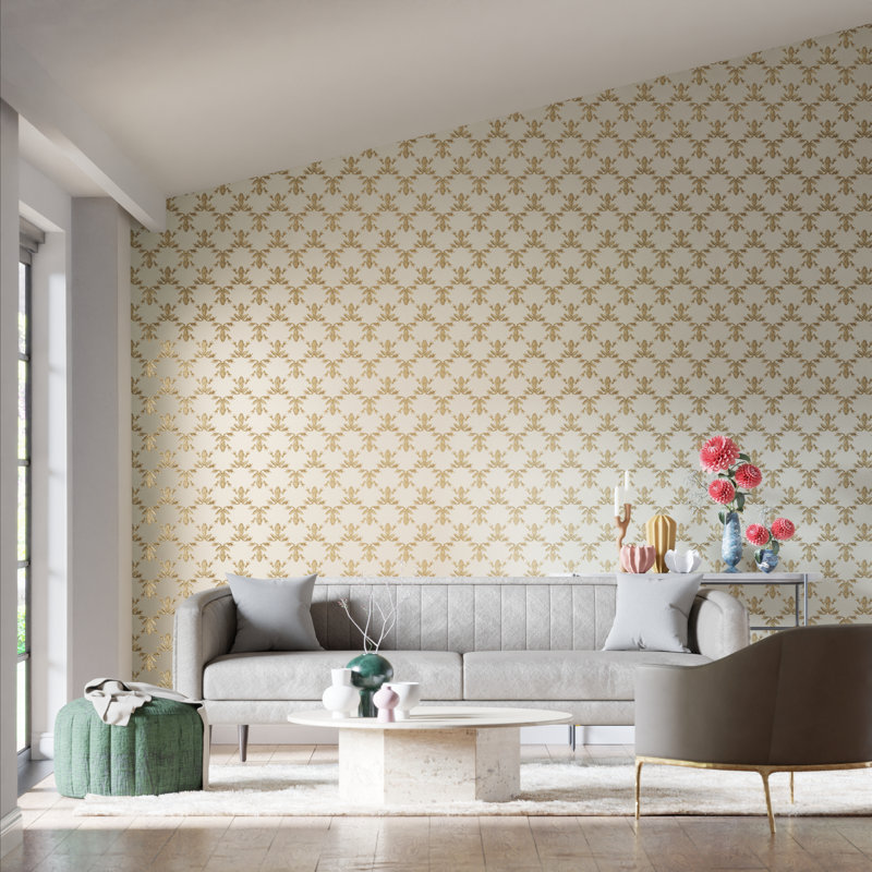 Wood Frog Wallpaper, Gold/Parchment