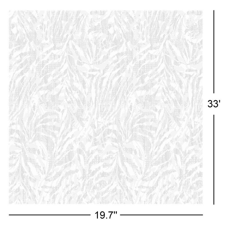 Rouleau de papier peint Montiel Zebra L 33 pi x l 19,7 po Montiel, Taupe