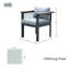 2-Piece Aluminium Outdoor Dining Chair Set