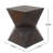 14.25" Natural Wood Grain Finish Prismatic Symmetry Concrete Outdoor Side Table With Symmetric Design – Weather-Resistant Accent For Patio, Garden, Or Balcony-1097034744