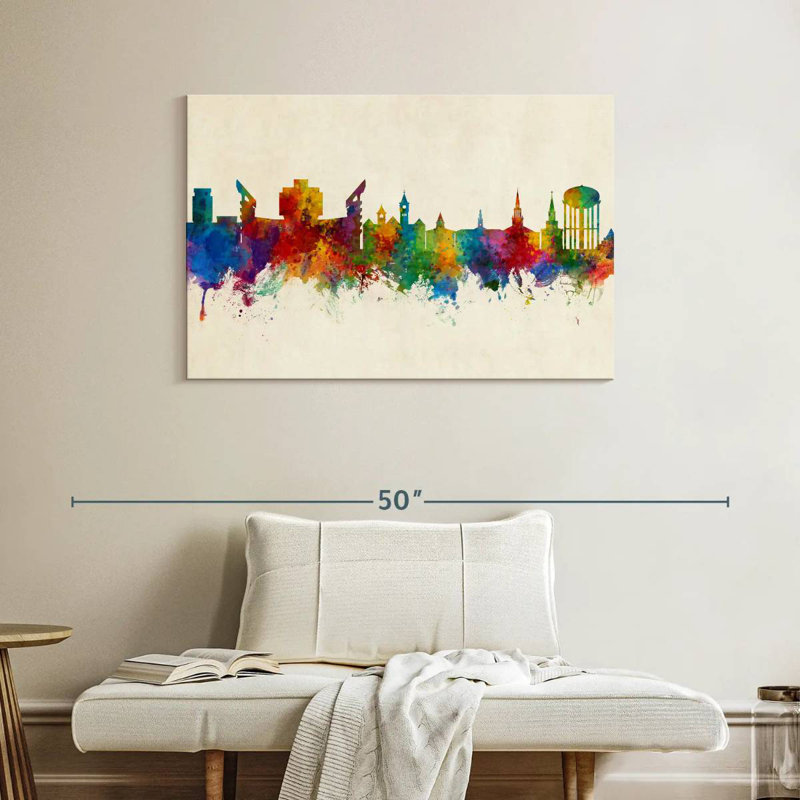 Auburn Alabama Skyline II, H 26 po x l 39 po