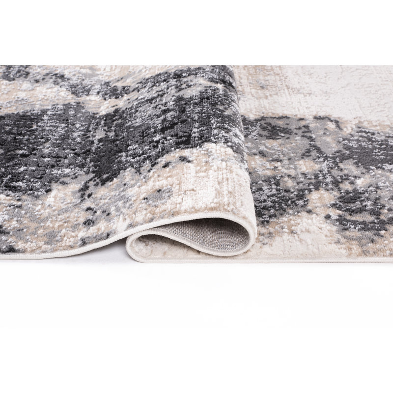 Tapis abstrait transitionnel de la collection Odena, Rectangle 7 pi 10 po x 10 pi