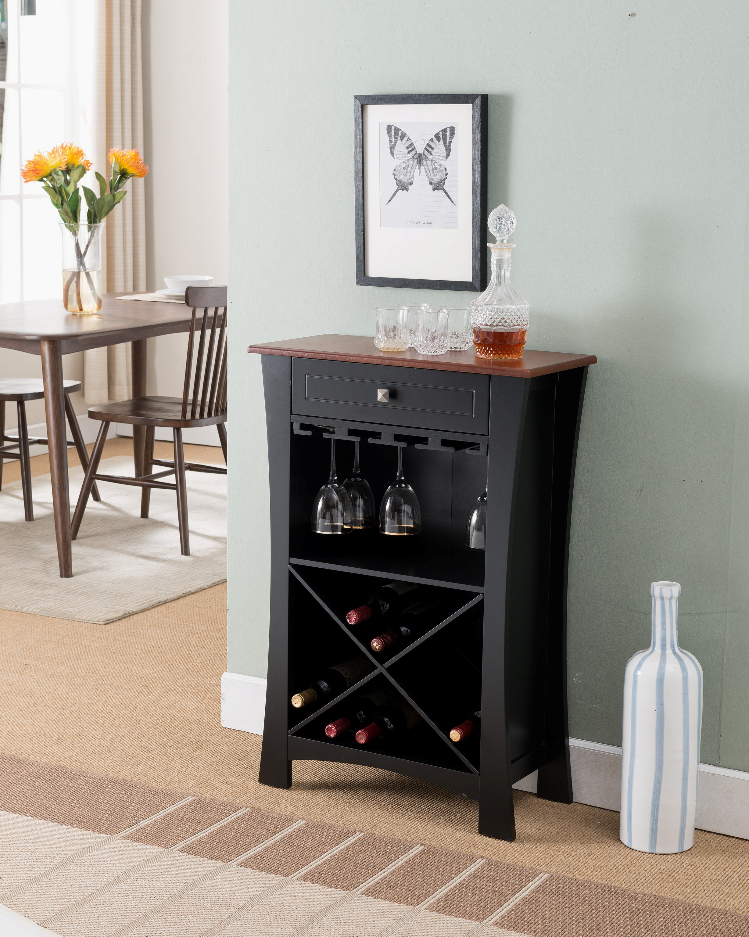 Alcott Hill Kincer Bar with Wine Storage & Reviews | Wayfair