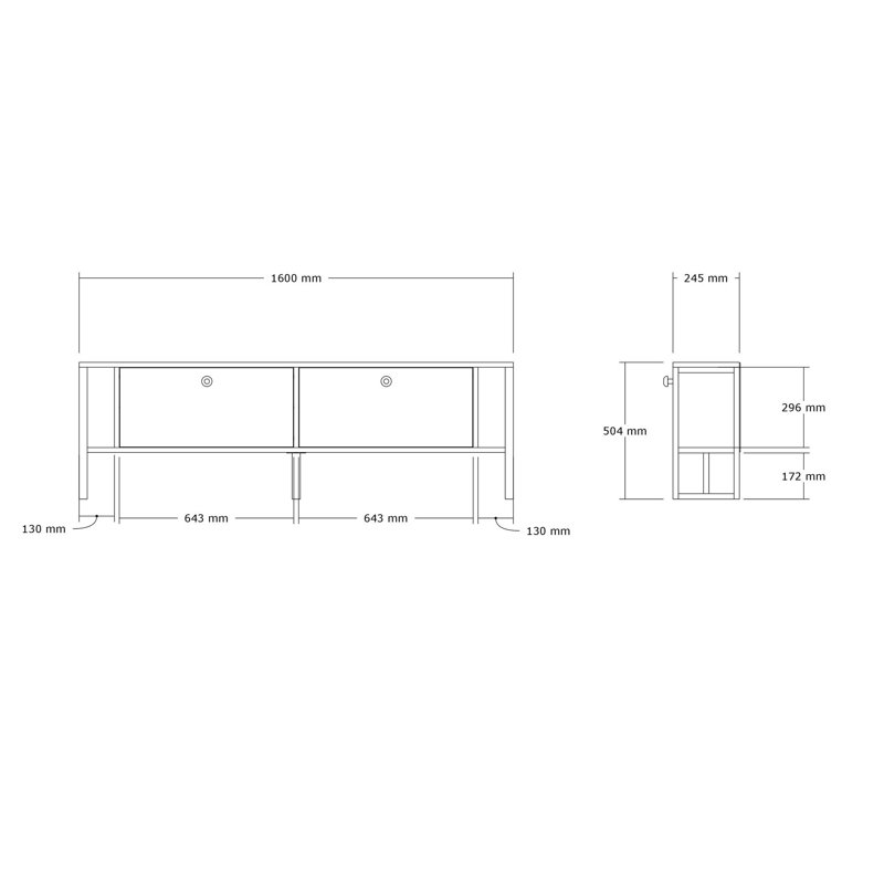 Puqa Design Unfinished TV Stand for TVs up to 70", Beige
