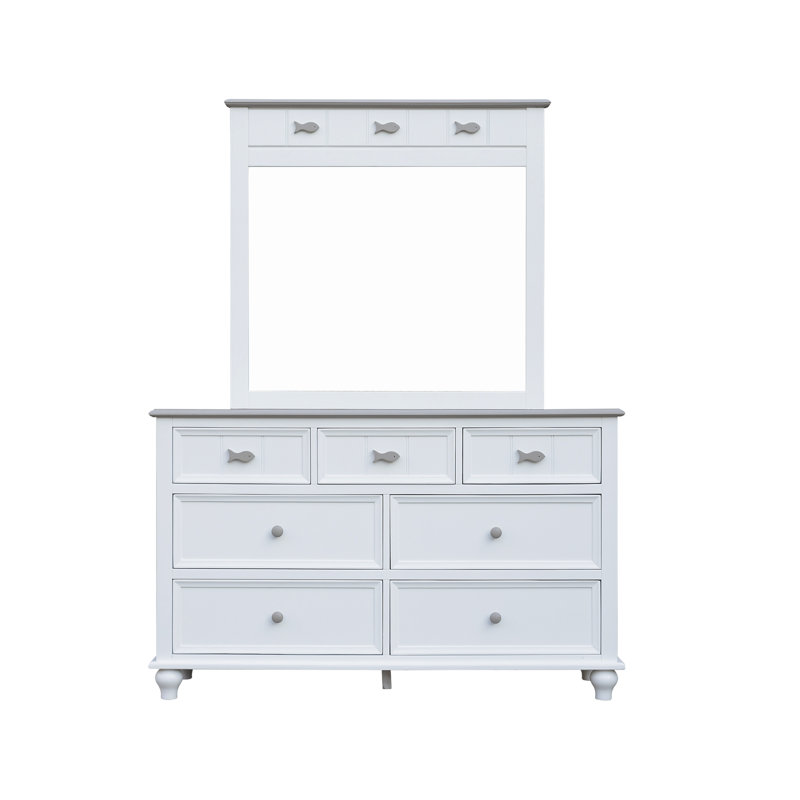 Fishtails Remer 7 Drawer Dresser with Mirror