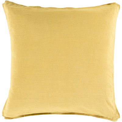 Solid Border Linen Pillow Cover
