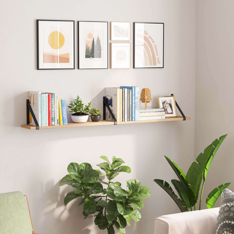 48 inch Shelf, Bookshelves Wall Mounted, Shelf for Living Room, Hanging Book Shelves for Wall