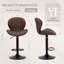 360° Swivel Bar Stool - Adjustable Height PU Leather with Metal Frame-464378250