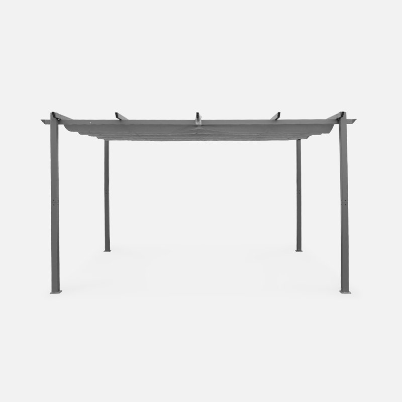 Ashoka 2.98m x 3.94m Aluminum Pergola, Grey