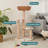 35.5" Handwoven Cat Tree Tower with Cozy Baskets, Scratching Posts & Plush Perches – Multi-Level Cat Condo for Small Spaces