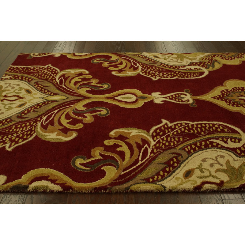 Tapis rouge Jacieon Magnolia, 5 pi x 8 pi