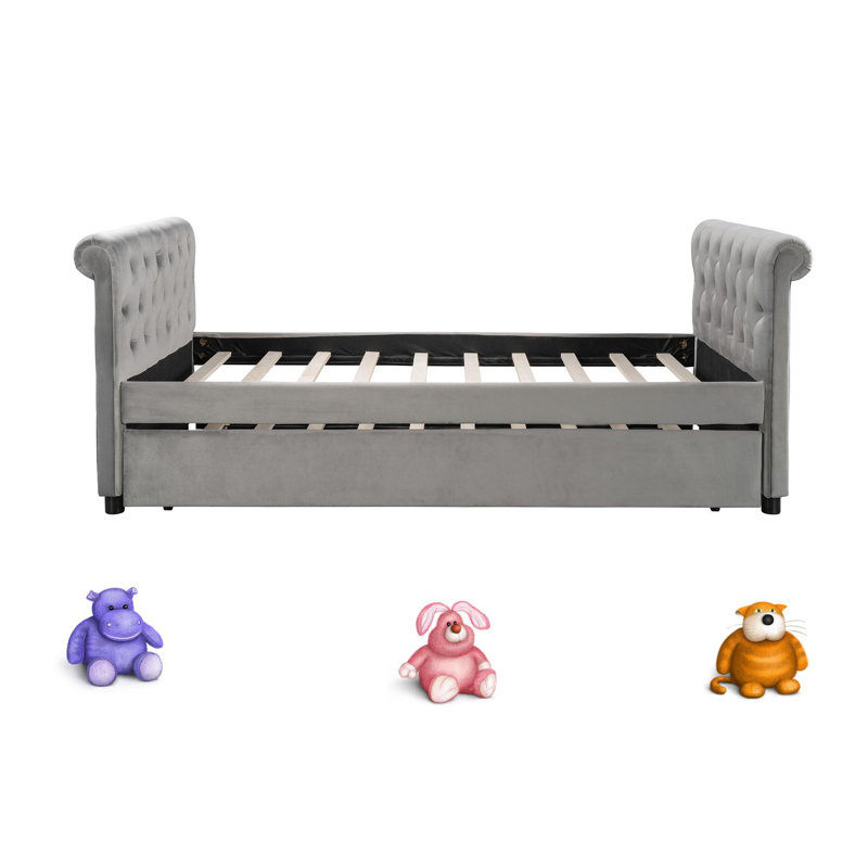 Lit de jour simple avec couchette Chipoletti, gris