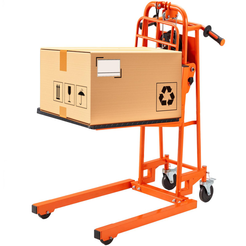 500 Lbs Capacity Material Lift Winch Stacker