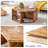 Hexagonal MDF Coffee Table, Characteristic Pattern Stickers-760790434