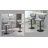 Swivel Upholstered Adjustable Height Counter Stool with Metal Frame-407801590