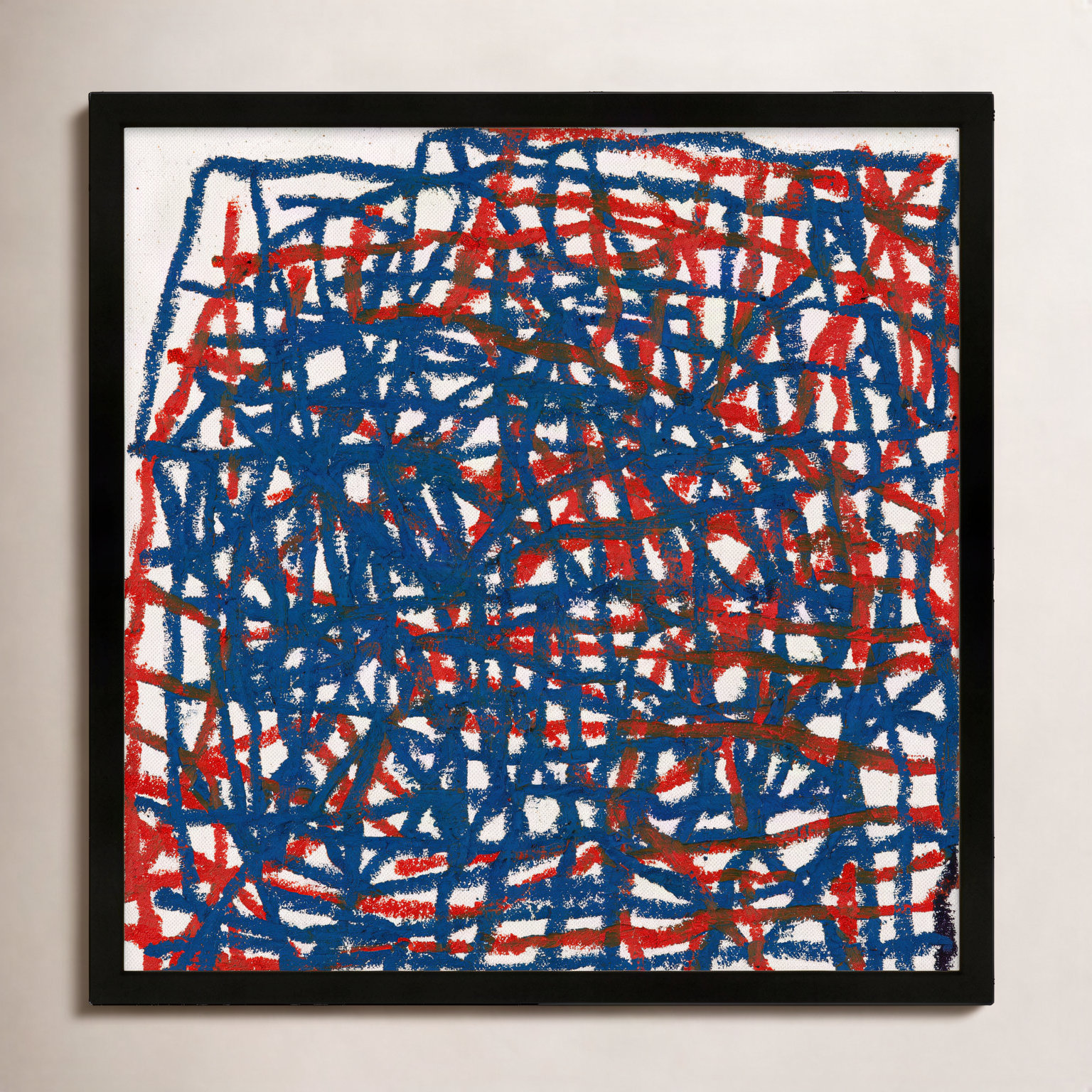 Dowlin "Crossroads" Print by Stephanie Dennis, 30" H x 30" W  x 1.25" D, Black