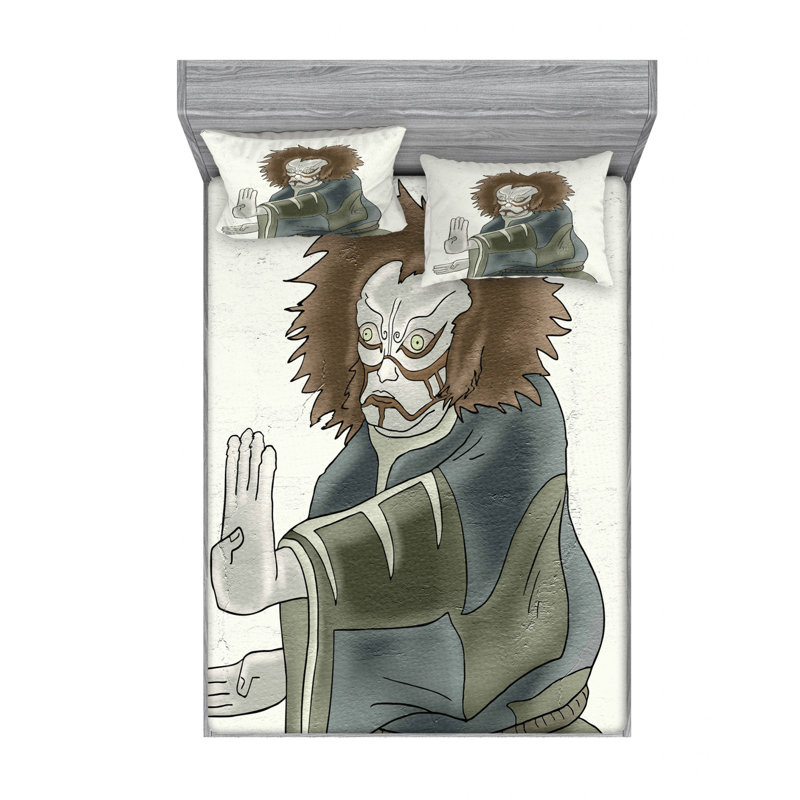 Ensemble de draps avec masque de cinéma, Ensemble de drap pour grand lit avec drap-housse