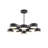 Modern 10 Light LED Black Shade Chandelier-66103058