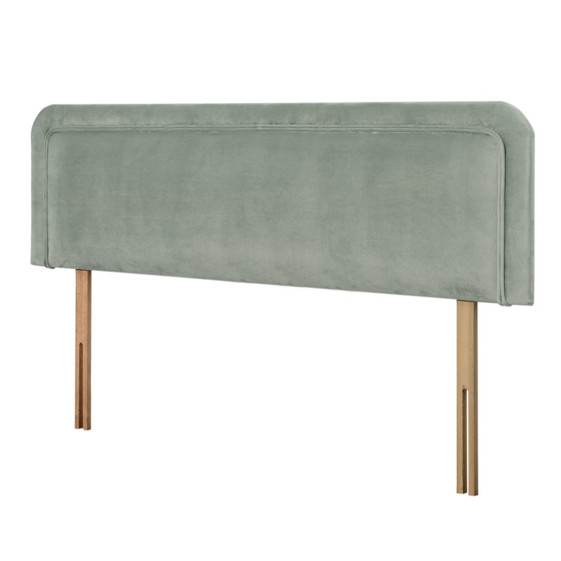Wile Upholstered Headboard, Kingsize (5'), Sage, Velvet