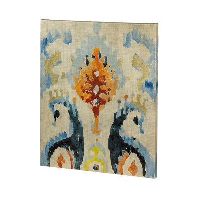 Bohemian Ikat V by Chariklia Zarris a Hand Embelished Textured Canvas