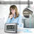 Atomic Clock With Indoor And Outdoor Temperature - 12.5 Inch Self-Setting Digital Clock Large Display
