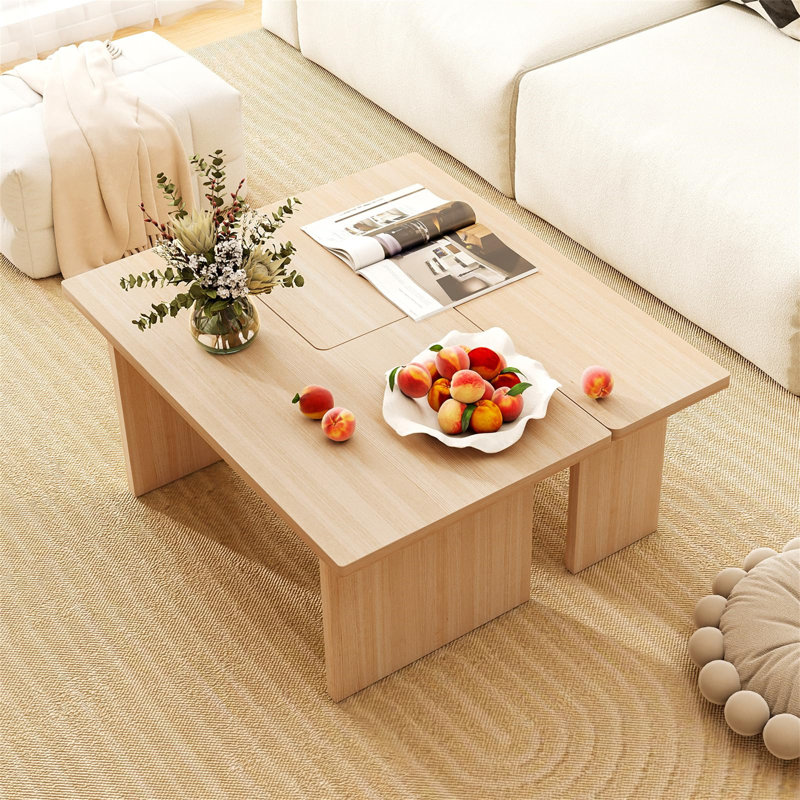 Coffee Table with Storage, Natural