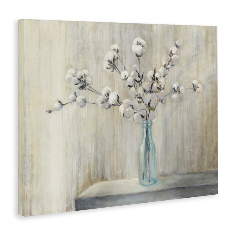 «Beautiful Cotton Flower Paint», impression sur toile, H 36 po x l 48 po