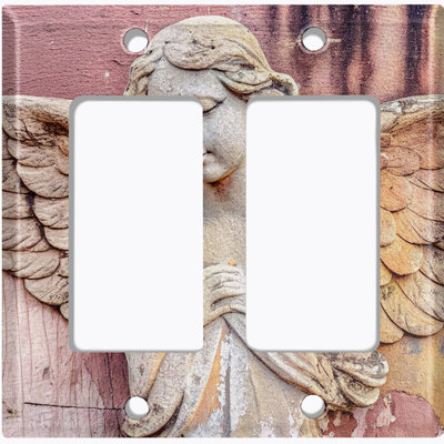 Couvercle de plaque d'interrupteur en métal; Statue de l'ange standard américain à 2 bandes GFI