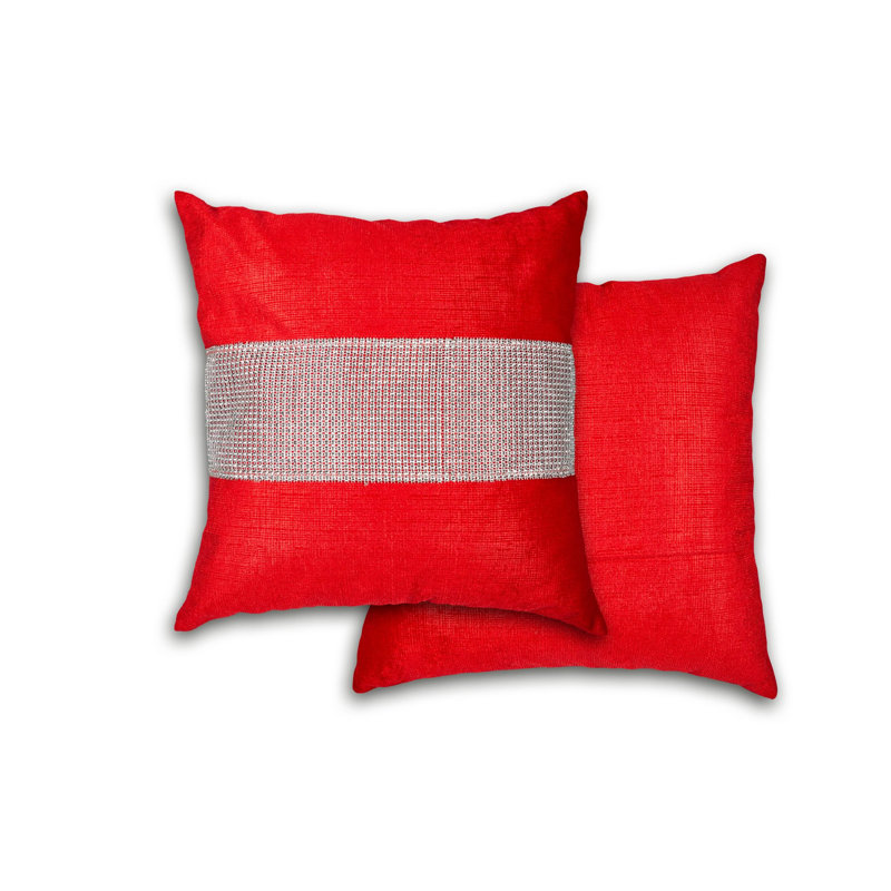 Eclat Geometric Square Cushion Cover, Wine