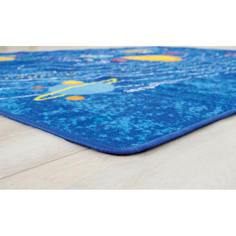 Romig Rectangle Checkered Machine Woven Nylon Rug