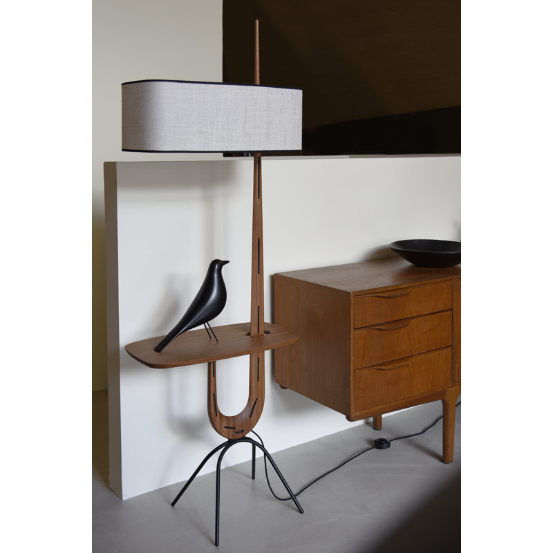 Giraffe Floor Lamp, American Walnut