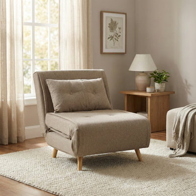 Freya Linen Convertible Accent Chair 