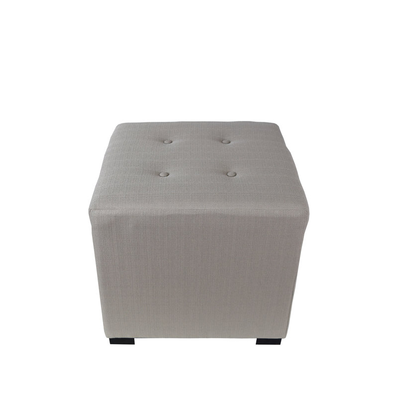Woodside Upholstered Ottoman, Khaki 100% Polyester
