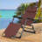 Folding Chaise Lounge Chair For Outside, 2-In-1 Tanning Chair With Pillow & Pocket, Adjustable Pool Chair For Beach, Patio, Lawn, Deck-1574426606-1574426602